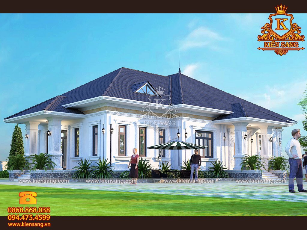 Thiết kế biệt thự 1 tầng tại Yên Bái