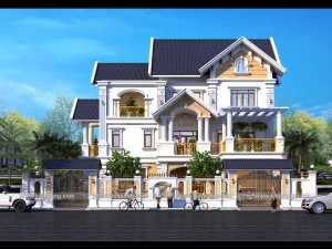 Thiết kế biệt thự 3 tầng tân cổ điển tại Bắc Ninh