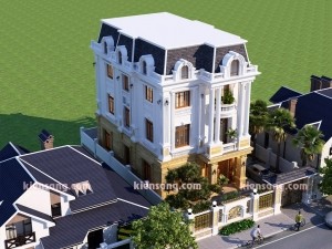 Thiết kế biệt thự 3 tầng tân cổ điển đẹp tại Ninh Bình