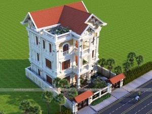Thiết kế biệt thự 3 tầng tân cổ điển tại Thái Bình