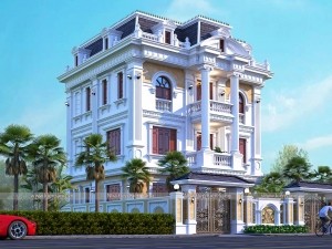 Thiết kế biệt thự 3 tầng tân cổ điển ở Ninh Bình