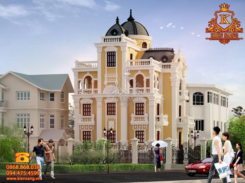 Vẻ đẹp đẳng cấp của mẫu biệt thự 4 tầng kiểu Pháp tại Bắc Ninh
