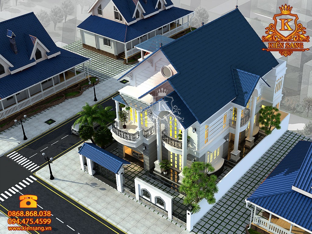 Biệt thự 2 tầng mái thái tại Vĩnh Phúc