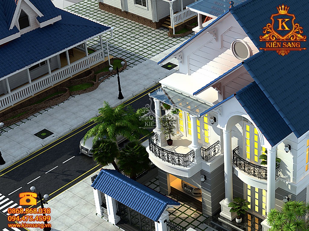 Biệt thự 2 tầng mái thái tại Vĩnh Phúc