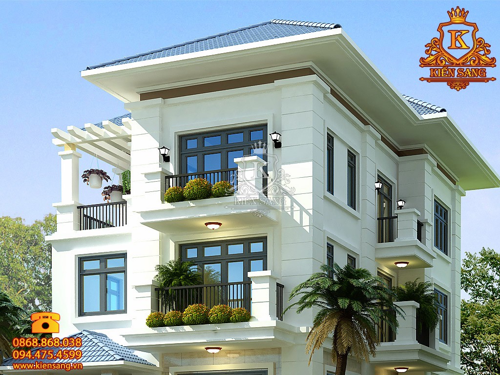 Thiết kế biệt thự 3 tầng hiện đại tại Bình Phước