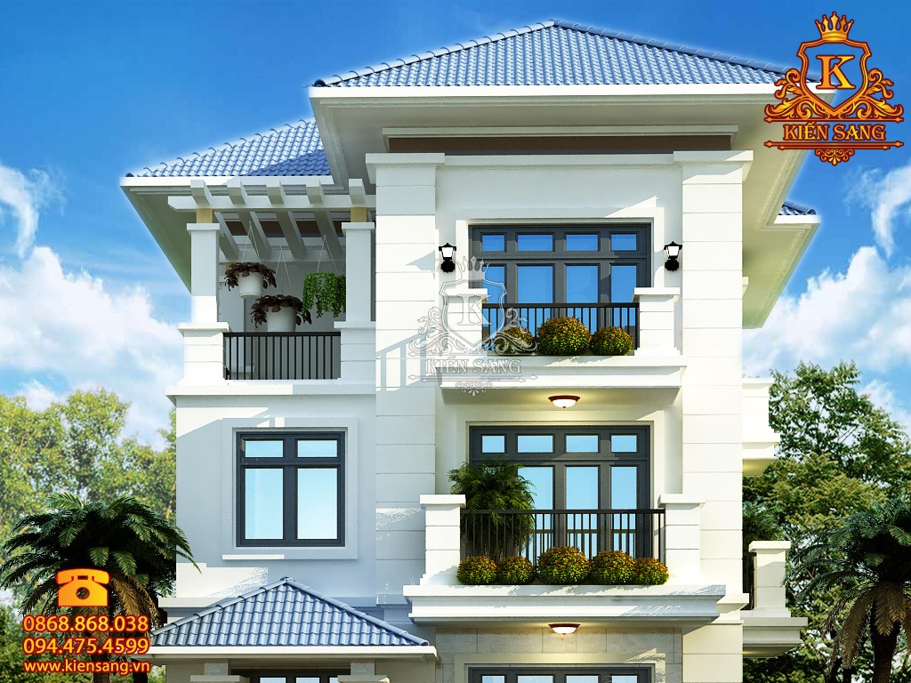 Thiết kế biệt thự 3 tầng hiện đại tại Bình Phước