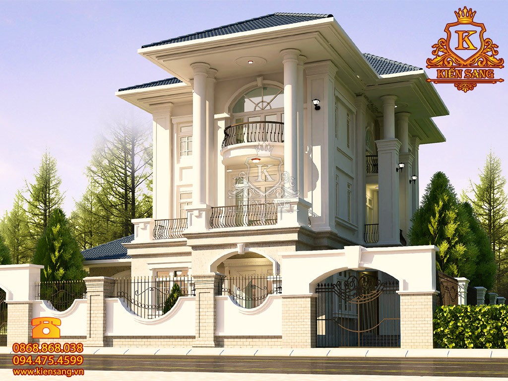 Thiết kế biệt thự 3 tầng tân cổ điển tại Lạng Sơn