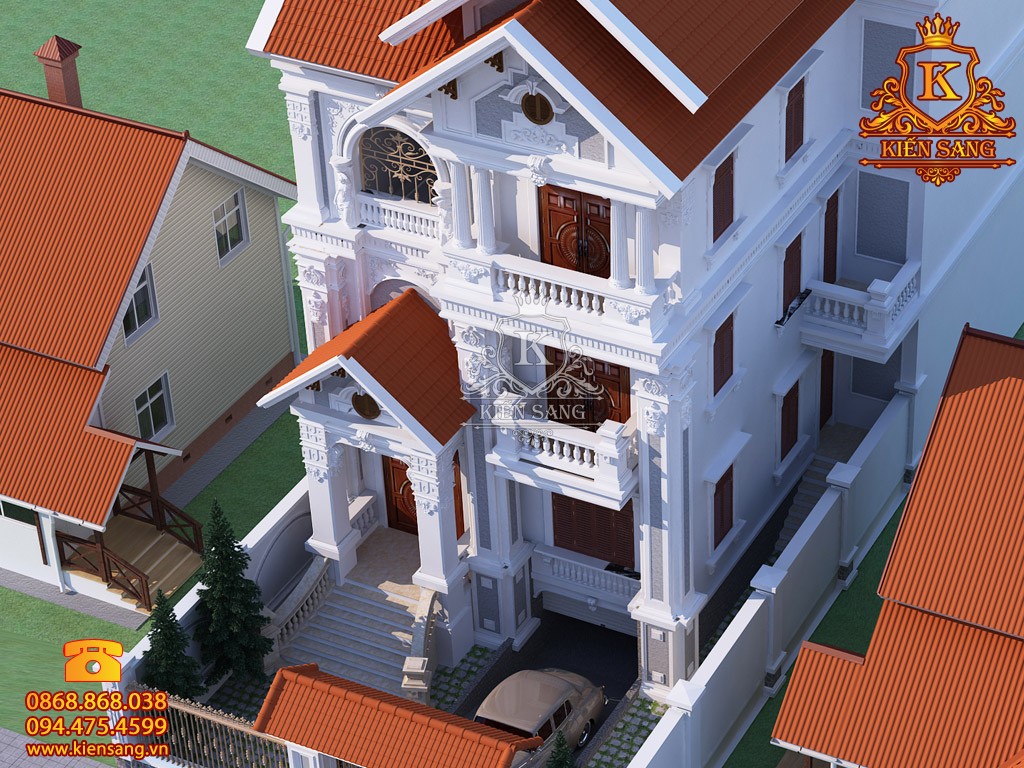 Thiết kế biệt thự 3 tầng cổ điển tại Bình Thuận