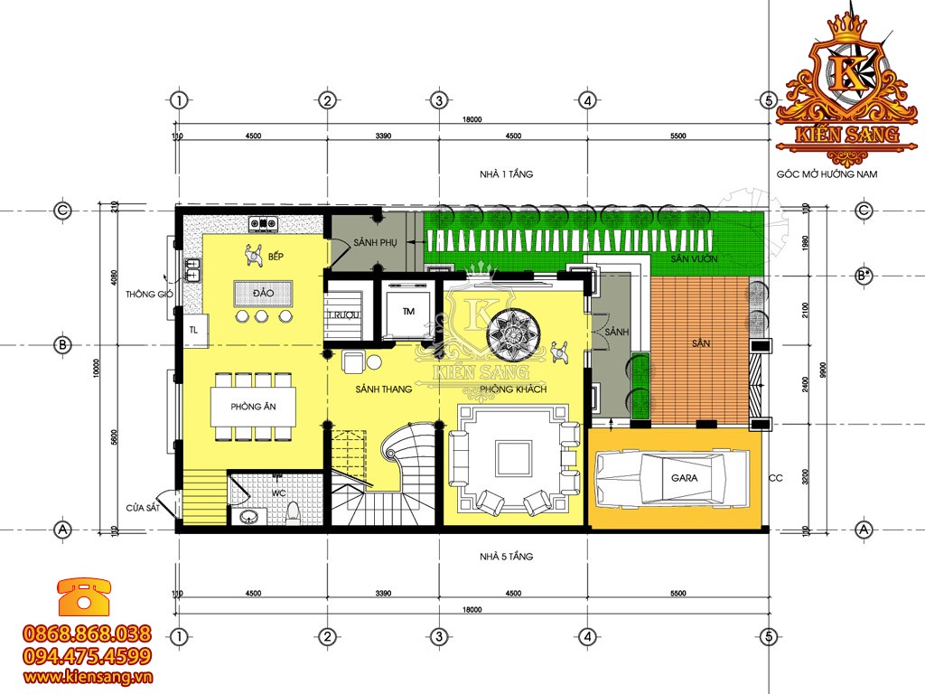 Thiết kế biệt thự 3 tầng tân cổ điển tại Kiên Giang