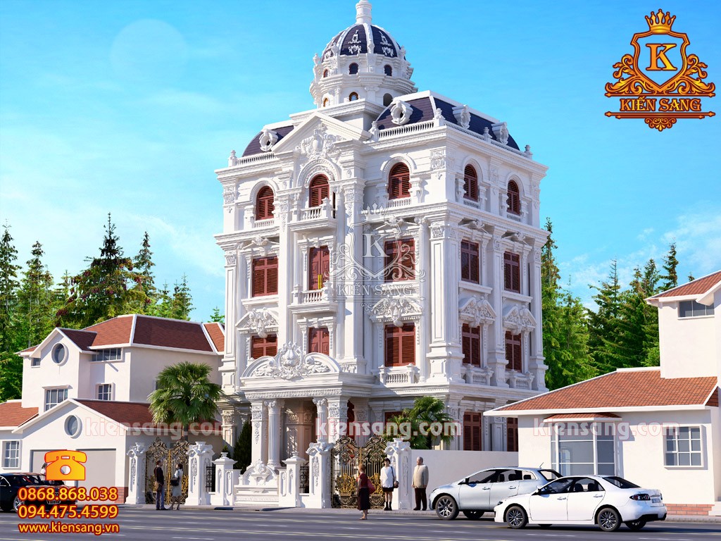 Mẫu biệt thự 4 tầng kiểu Pháp tại Quảng Ninh
