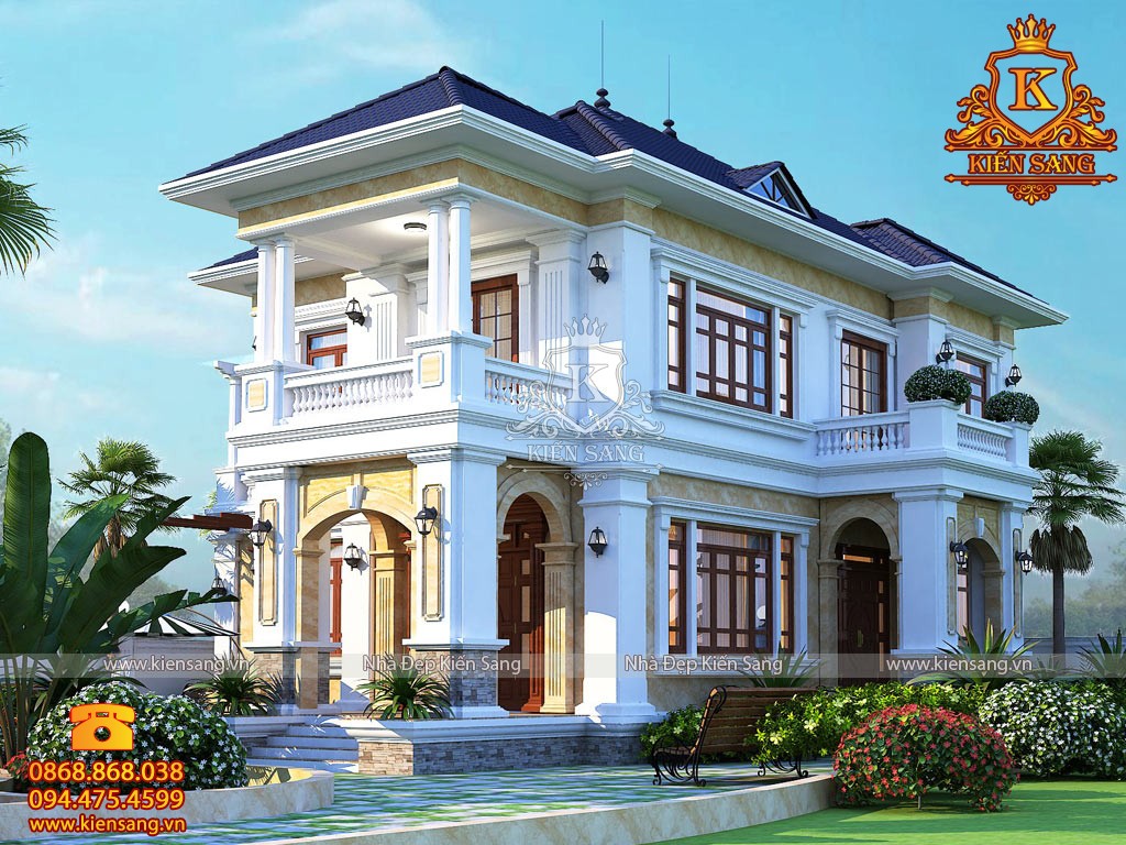 Mẫu biệt thự 2 tầng tân cổ điển tại Phú Thọ