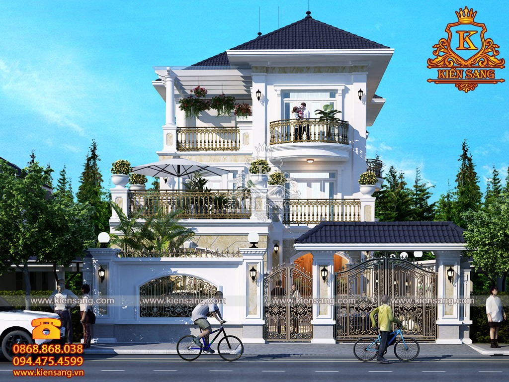 Biệt thự 3 tầng tân cổ điển đẹp tại Ninh Thuận