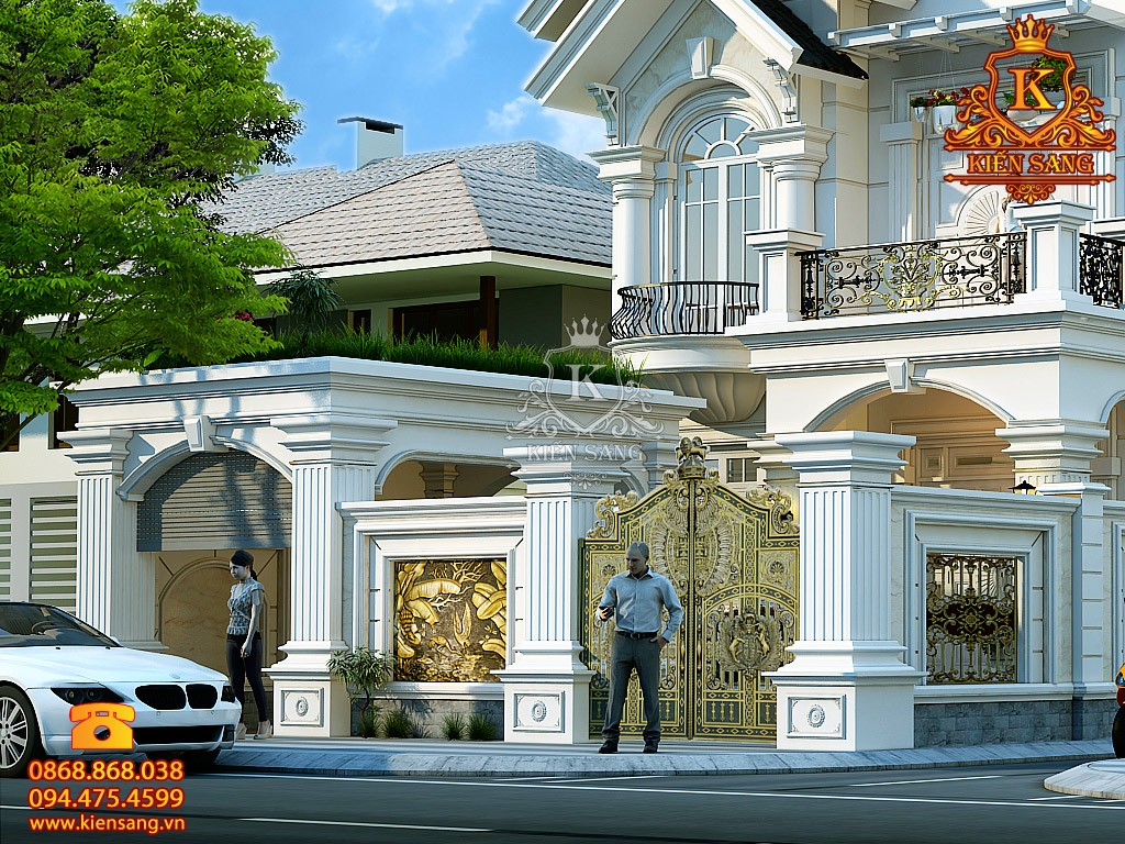 Biệt thự 2 tầng tân cổ điển tại Thái Nguyên