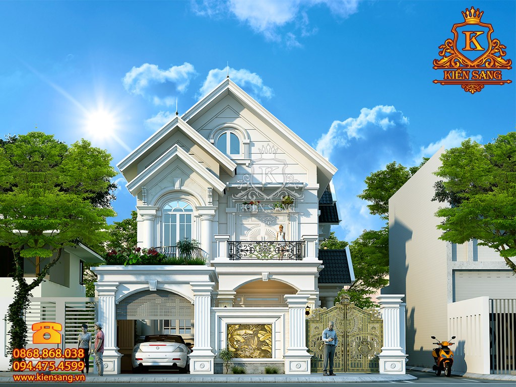 Biệt thự 2 tầng tân cổ điển tại Thái Nguyên