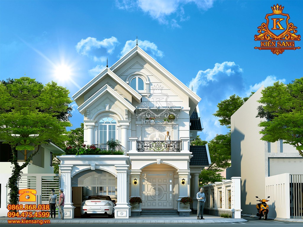 Biệt thự 2 tầng tân cổ điển tại Thái Nguyên
