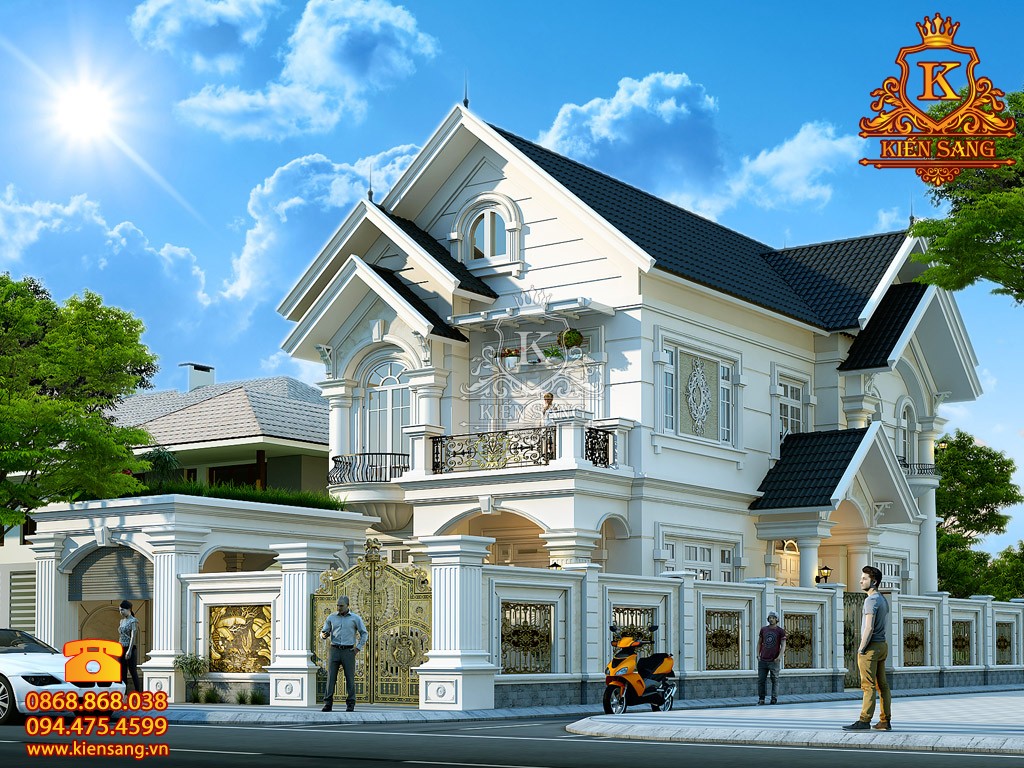 Biệt thự 2 tầng tân cổ điển tại Thái Nguyên