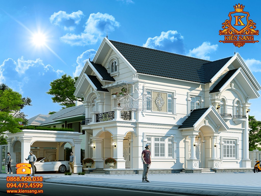 Biệt thự 2 tầng tân cổ điển tại Thái Nguyên