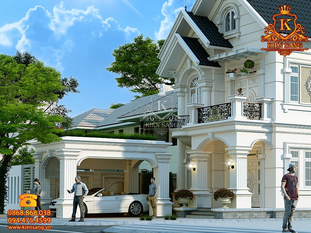 Biệt thự 2 tầng tân cổ điển tại Thái Nguyên