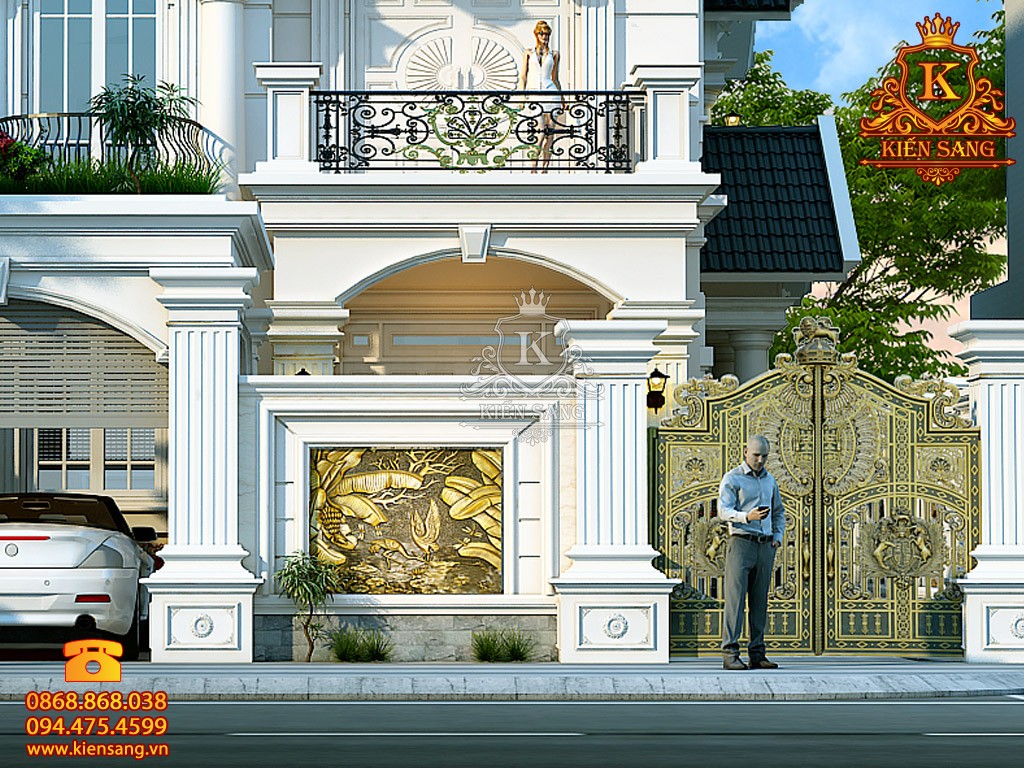 Biệt thự 2 tầng tân cổ điển tại Thái Nguyên