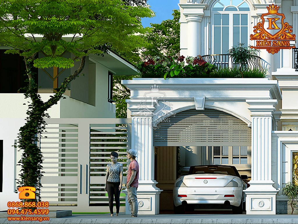 Biệt thự 2 tầng tân cổ điển tại Thái Nguyên