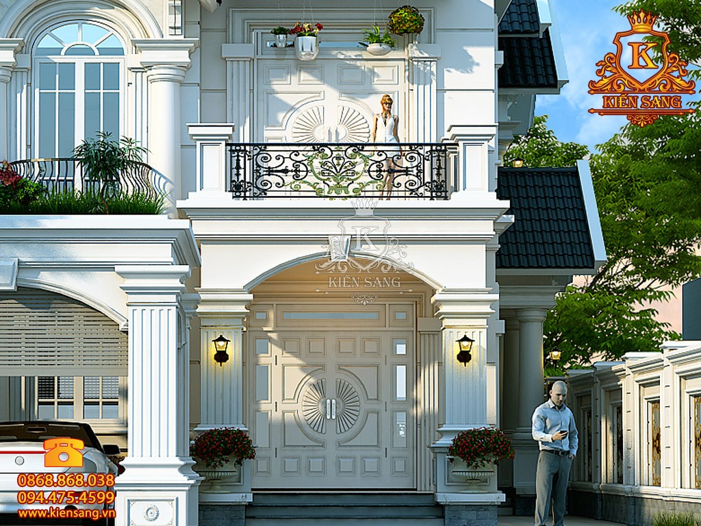 Biệt thự 2 tầng tân cổ điển tại Thái Nguyên