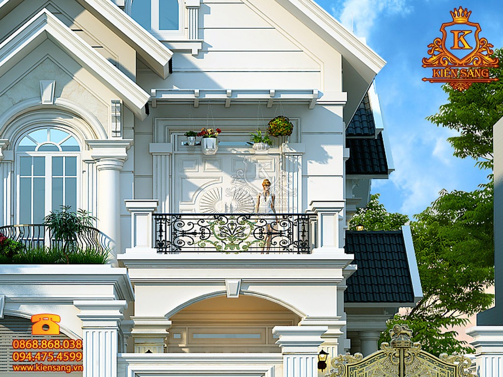 Biệt thự 2 tầng tân cổ điển tại Thái Nguyên