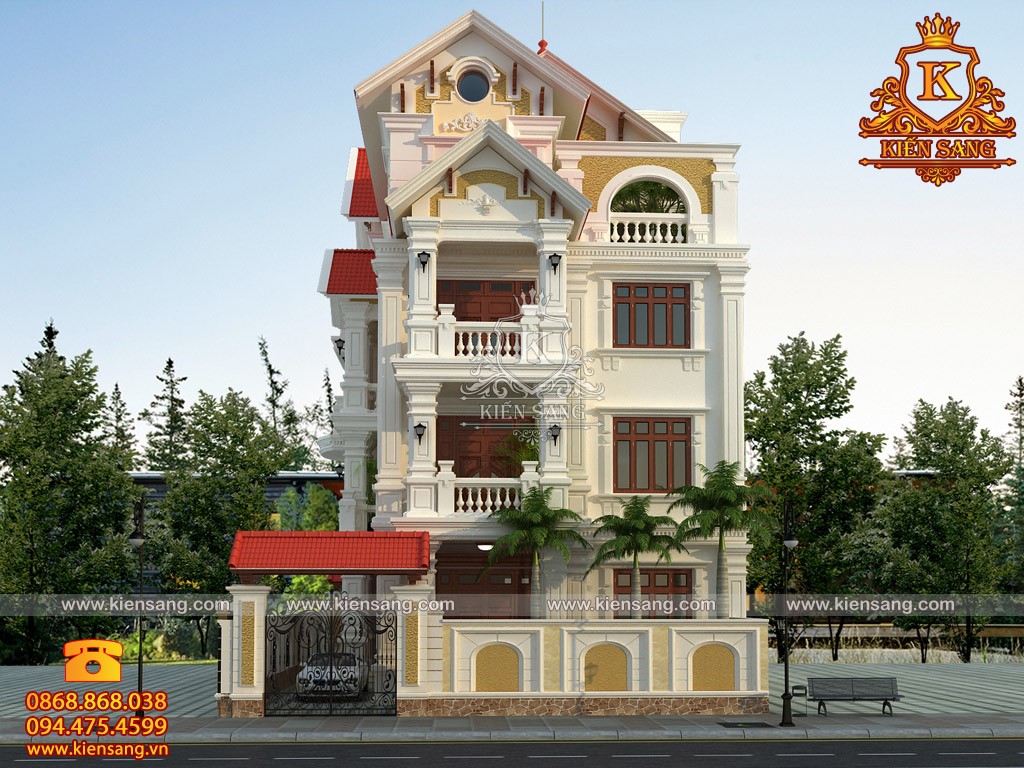 Biệt thự 4 tầng tân cổ điển tại Bắc Ninh