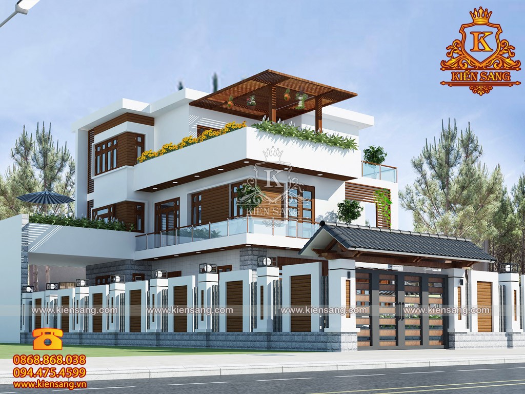 Thiết kế biệt thự 3 tầng hiện đại tại Bắc Ninh