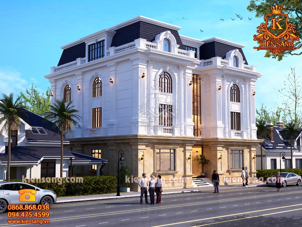 Thiết kế biệt thự 3 tầng tân cổ điển tại Quảng Bình