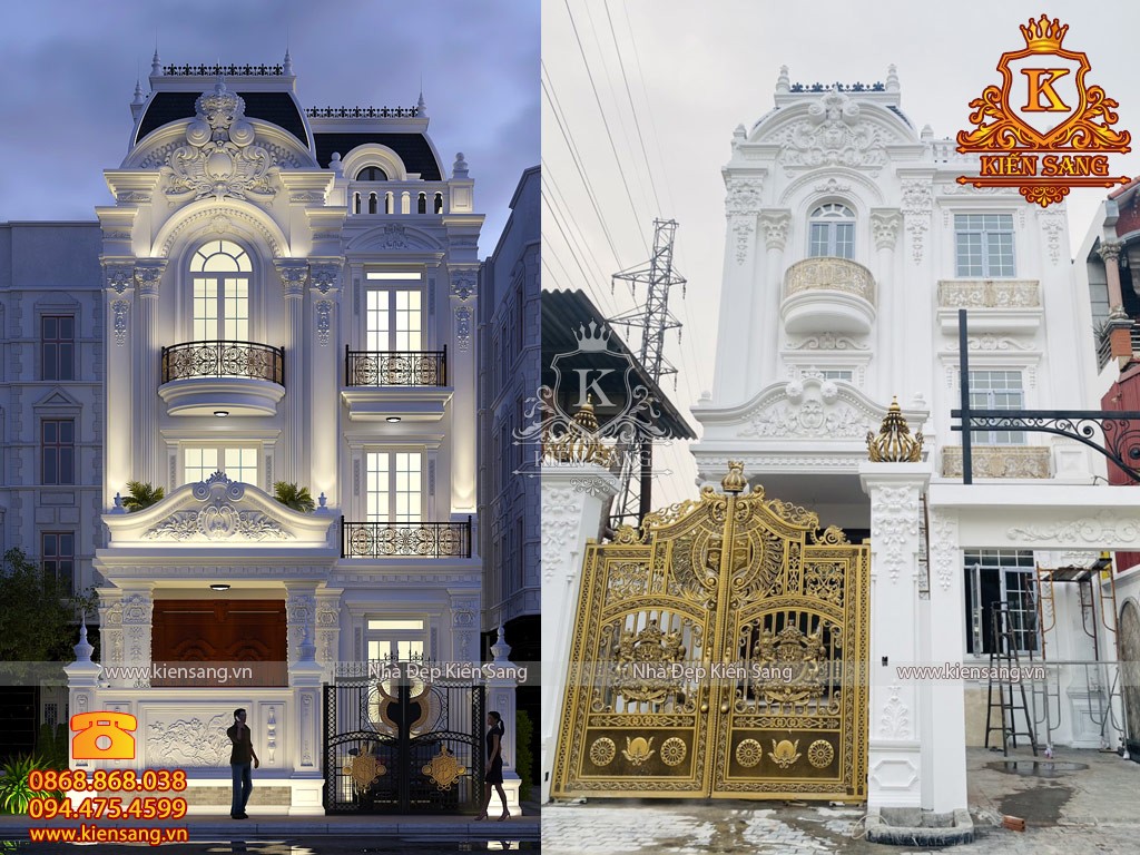 Thiết kế biệt thự 3 tầng cổ điển tại Bắc Ninh
