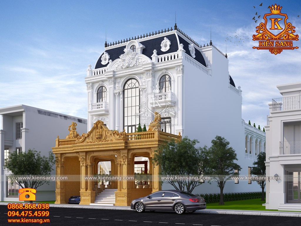 Thiết kế biệt thự 3 tầng tân cổ điển tại Quảng Bình